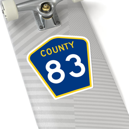 County 83 MN (Minnesota) (Road Sign) STICKER Vinyl Kiss-Cut Decal