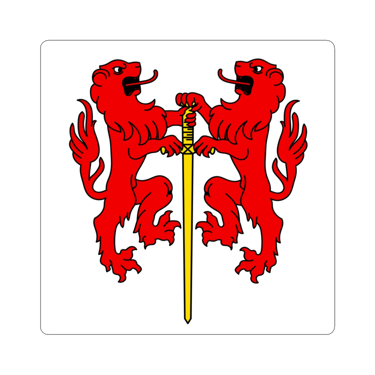 CHE Conthey District Flag (Switzerland) STICKER Vinyl Kiss-Cut Decal