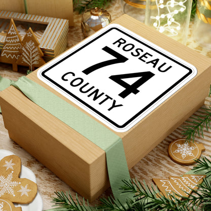 Roseau County Route 74 (Minnesota) (Road Sign) STICKER Vinyl Kiss-Cut Decal