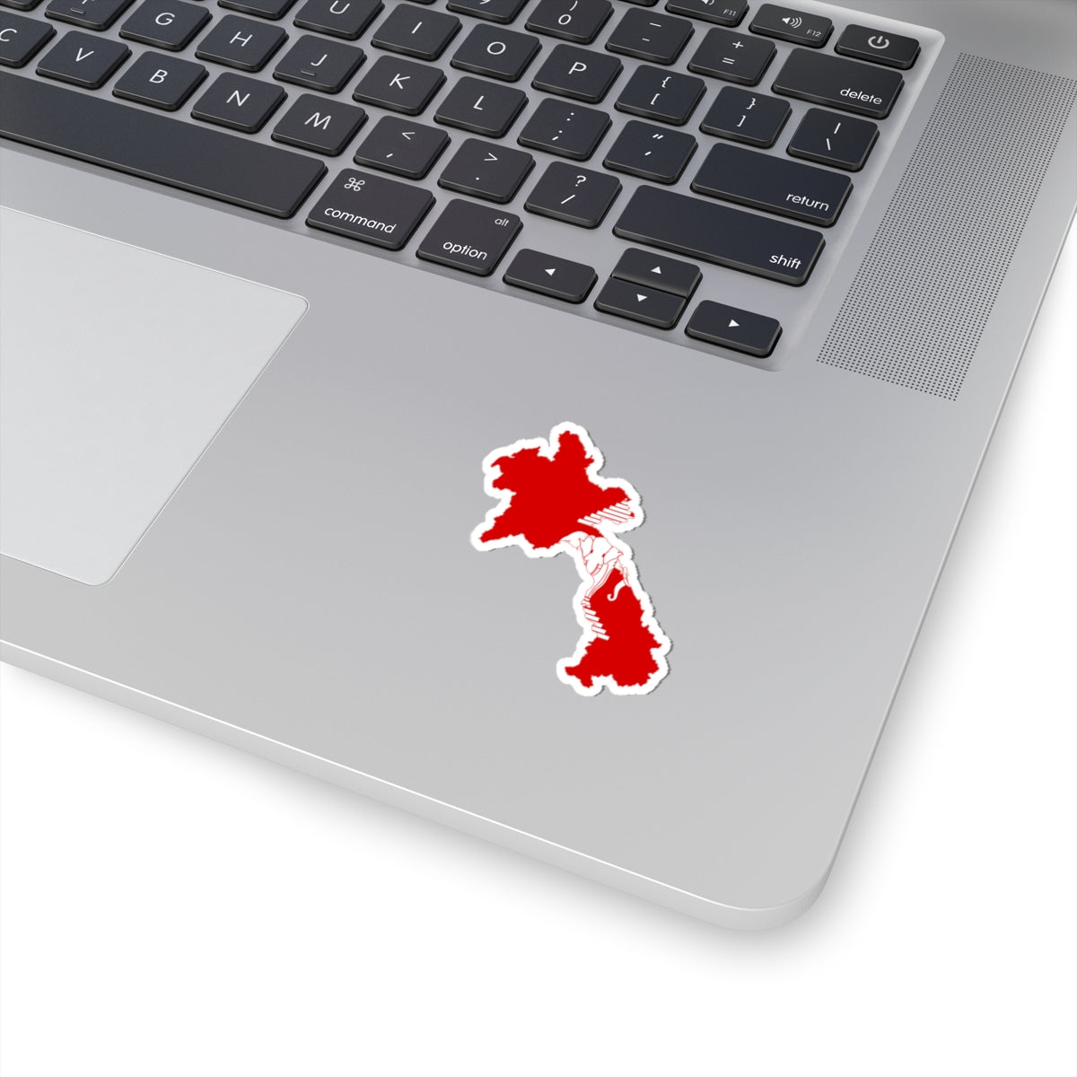 Flag-map of Laos 1952-1975 (Laos) STICKER Vinyl Kiss-Cut Decal