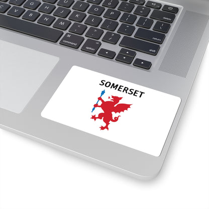 County Flag of Somerset Unofficial (England) STICKER Vinyl Kiss-Cut Decal