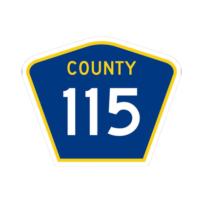 County 115 MN (Minnesota) (Road Sign) STICKER Vinyl Kiss-Cut Decal