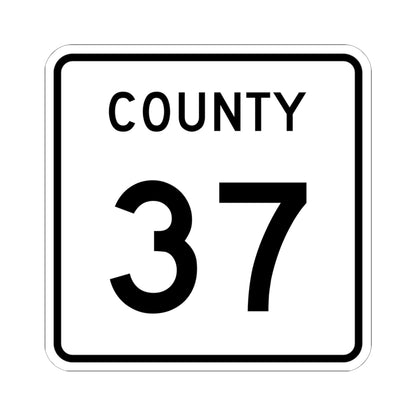 County 37 square (Minnesota) (Road Sign) STICKER Vinyl Kiss-Cut Decal
