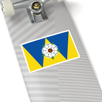 Unofficial Flag of West Yorkshire (England) STICKER Vinyl Kiss-Cut Decal