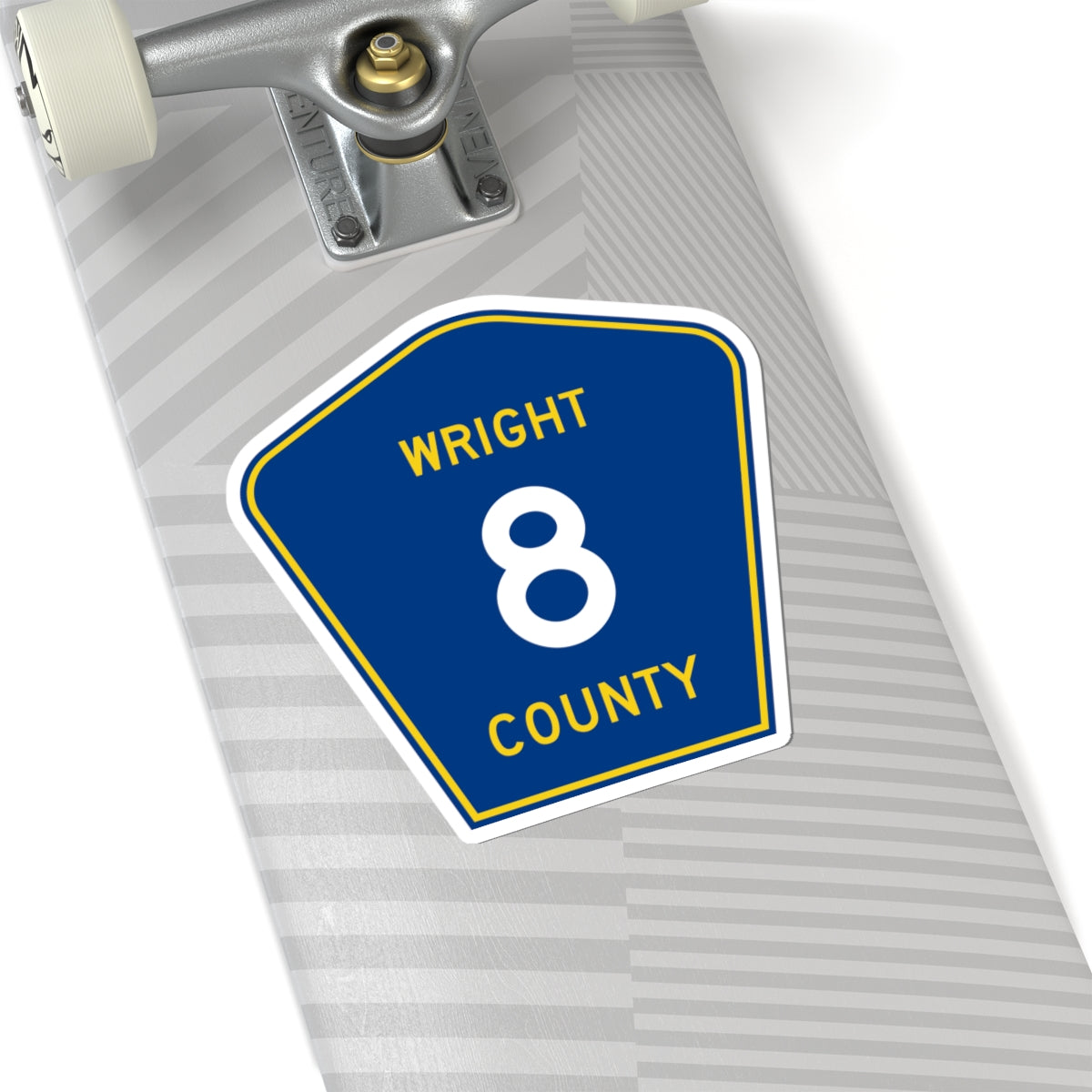 Wright County Route 8 (Minnesota) (Road Sign) STICKER Vinyl Kiss-Cut Decal