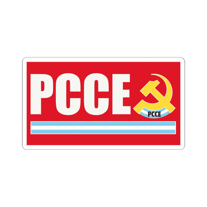 Flag of Communist Party Extraordinary Congress PCCE - STICKER Vinyl Kiss-Cut Decal