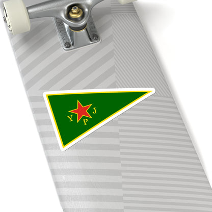 YPJ Flag (Syria) STICKER Vinyl Kiss-Cut Decal