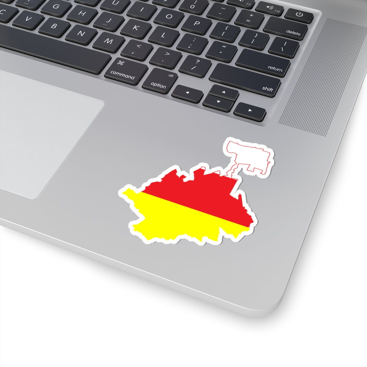Flag-map of North OssetiaAlania (Russia) STICKER Vinyl Kiss-Cut Decal
