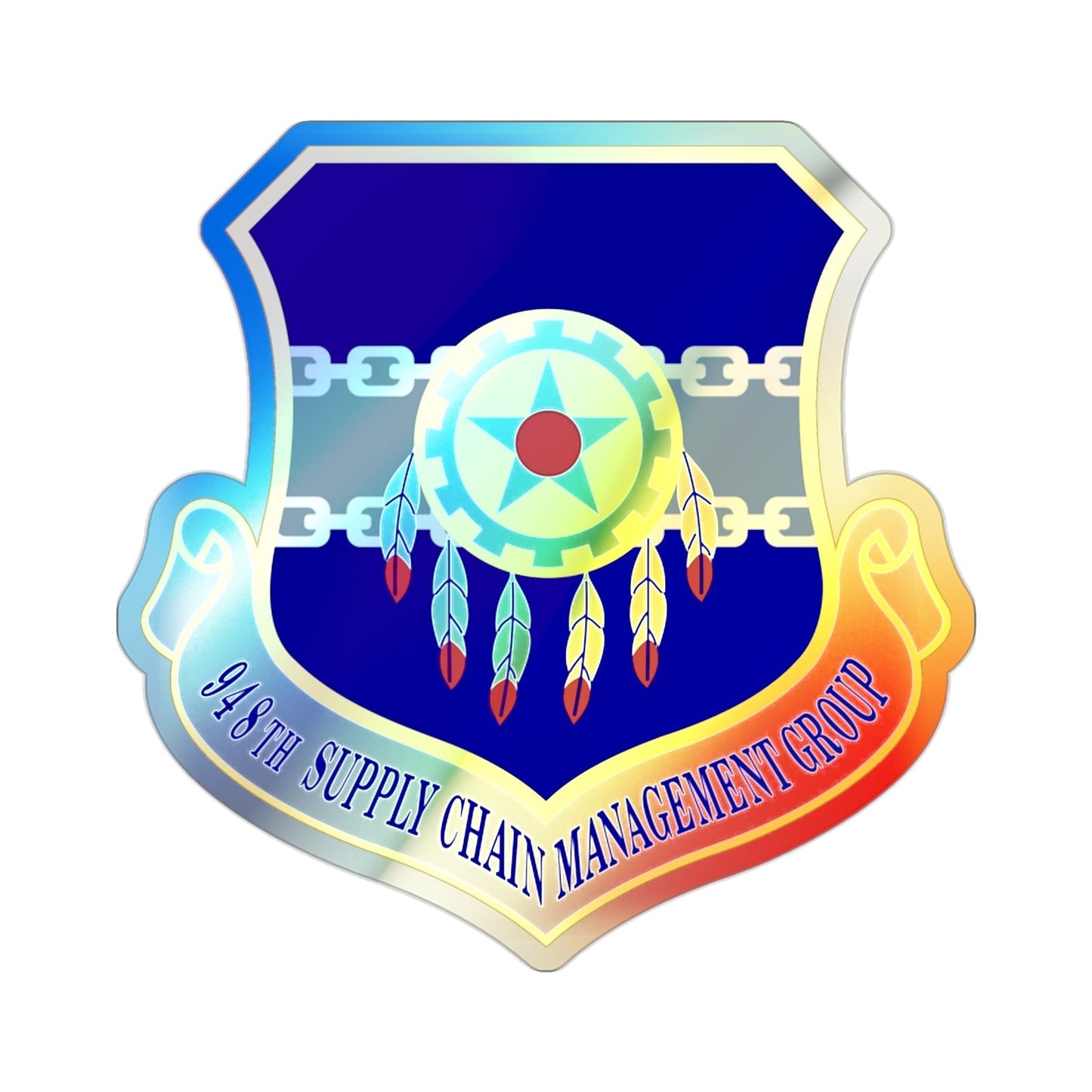 948 Supply Chain Management Group AFMC (U.S. Air Force) Holographic STICKER Die-Cut Vinyl Decal-2 Inch-The Sticker Space