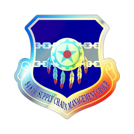 948 Supply Chain Management Group AFMC (U.S. Air Force) Holographic STICKER Die-Cut Vinyl Decal-6 Inch-The Sticker Space