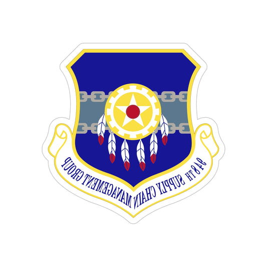 948 Supply Chain Management Group AFMC (U.S. Air Force) REVERSE PRINT Transparent STICKER-6 Inch-The Sticker Space