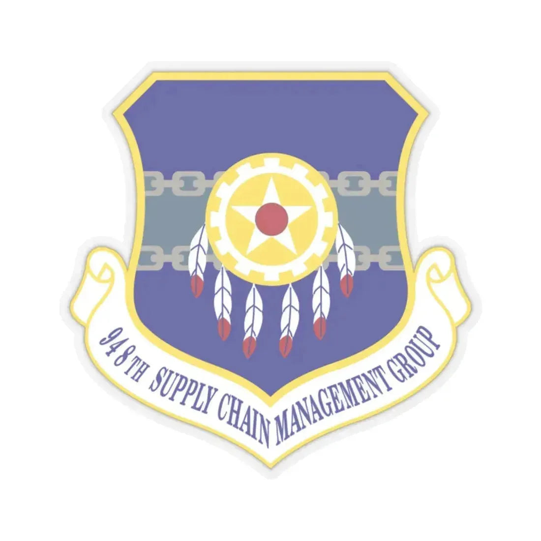 948 Supply Chain Management Group AFMC (U.S. Air Force) STICKER Vinyl Kiss-Cut Decal 2 Inch Transparent - The Sticker Space