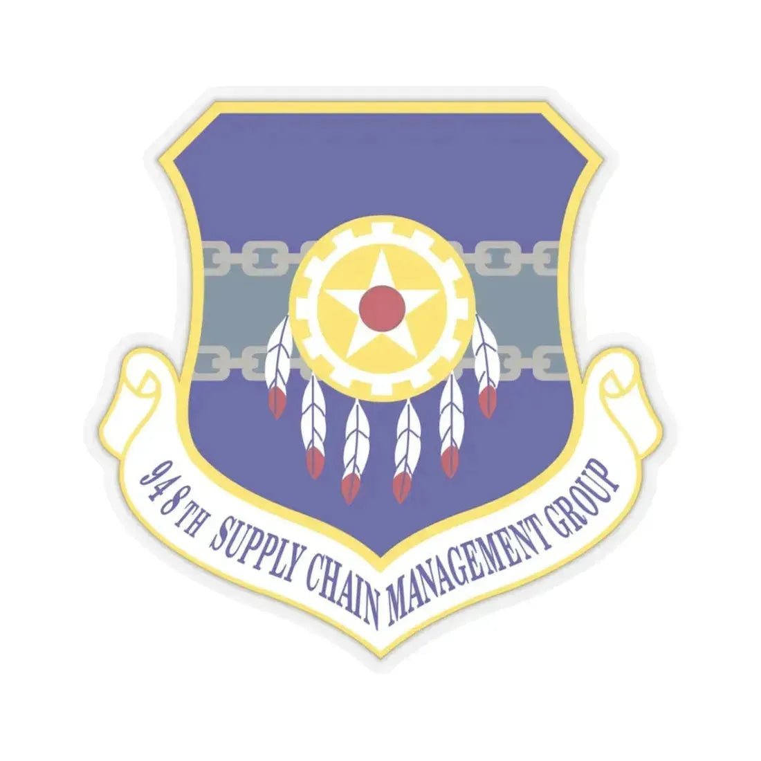 948 Supply Chain Management Group AFMC (U.S. Air Force) STICKER Vinyl Kiss-Cut Decal 3 Inch Transparent - The Sticker Space