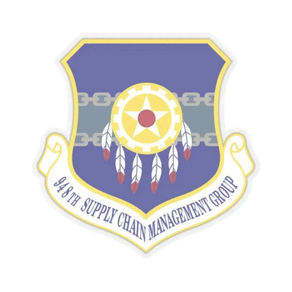 948 Supply Chain Management Group AFMC (U.S. Air Force) STICKER Vinyl Kiss-Cut Decal 4 Inch Transparent - The Sticker Space