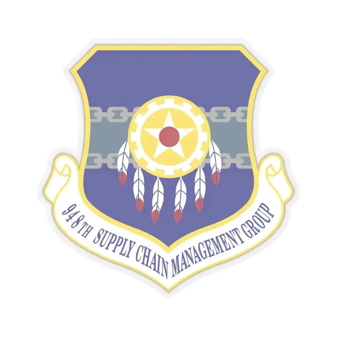 948 Supply Chain Management Group AFMC (U.S. Air Force) STICKER Vinyl Kiss-Cut Decal 6 Inch Transparent - The Sticker Space