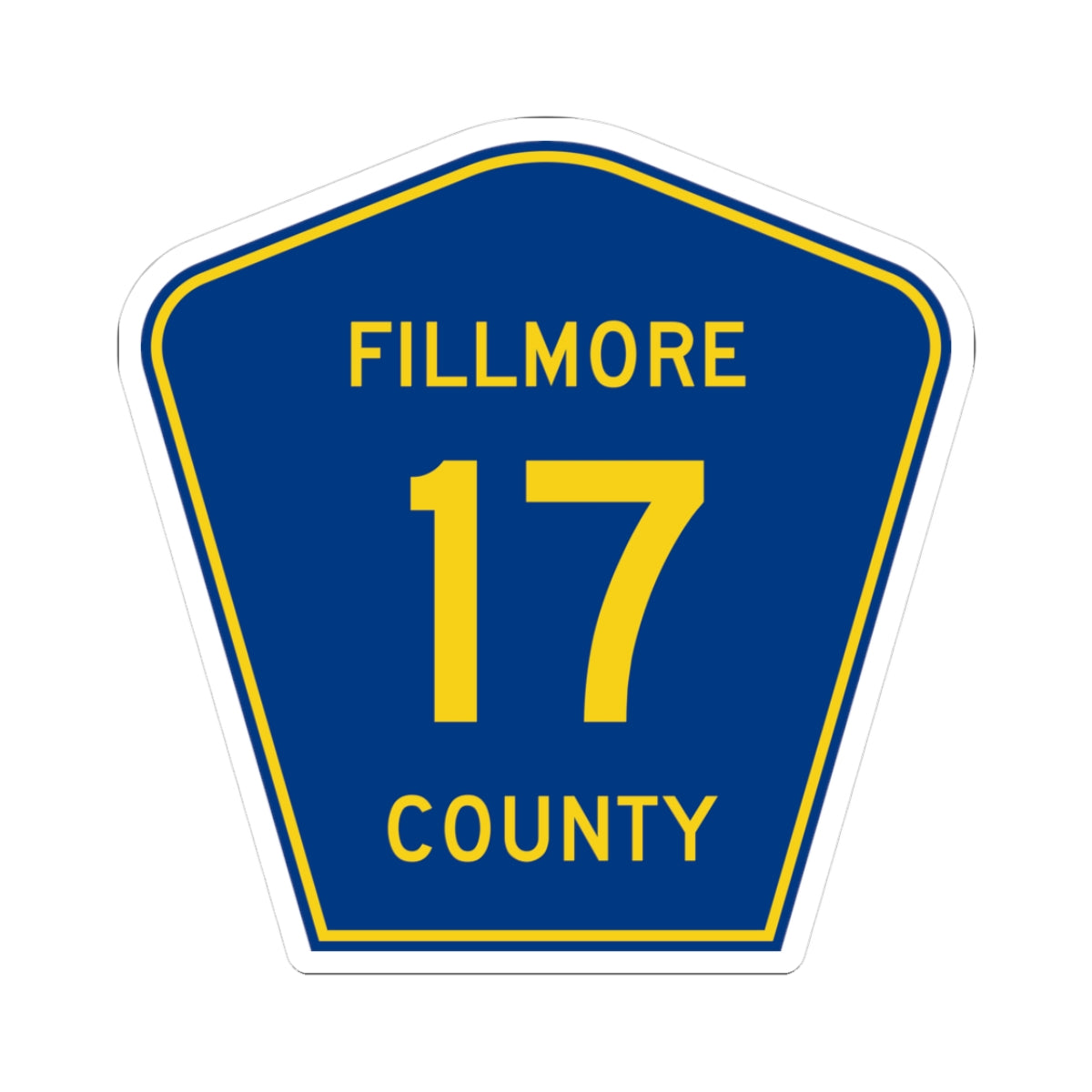 Fillmore County Route 17 (Minnesota) (Road Sign) STICKER Vinyl Kiss-Cut Decal