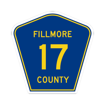 Fillmore County Route 17 (Minnesota) (Road Sign) STICKER Vinyl Kiss-Cut Decal