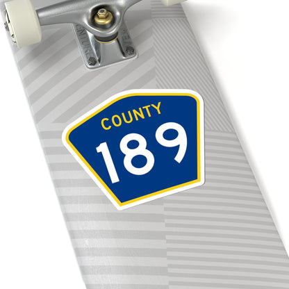 County 189 MN (Minnesota) (Road Sign) STICKER Vinyl Kiss-Cut Decal
