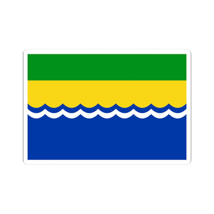 Flag of Azovsky rayon Rostov oblast (Russia) STICKER Vinyl Kiss-Cut Decal