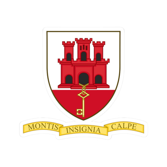 Badge of Gibraltar (Spain) (Coat of Arms) STICKER Vinyl Kiss-Cut Decal