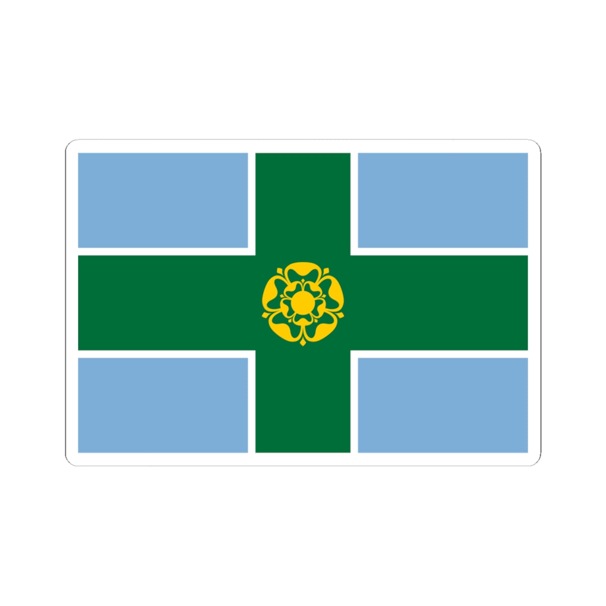 Derbyshire flag (England) STICKER Vinyl Kiss-Cut Decal