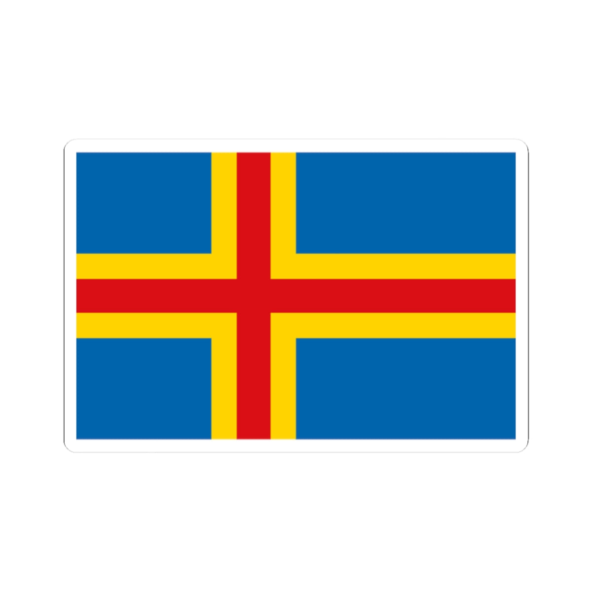 Flag of Åland (Finland) STICKER Vinyl Kiss-Cut Decal