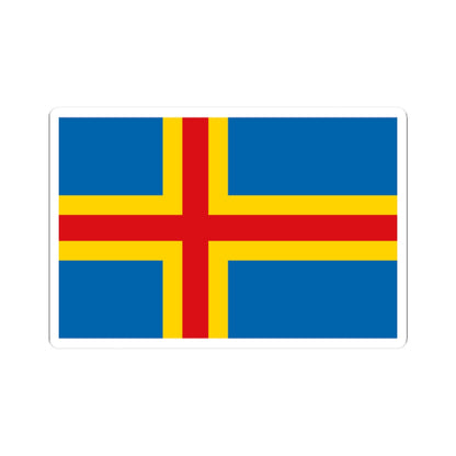 Flag of Åland (Finland) STICKER Vinyl Kiss-Cut Decal
