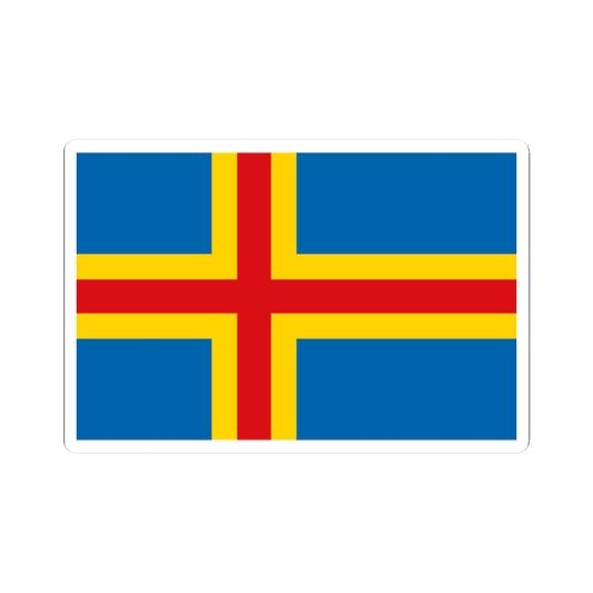 Flag of Åland (Finland) STICKER Vinyl Kiss-Cut Decal