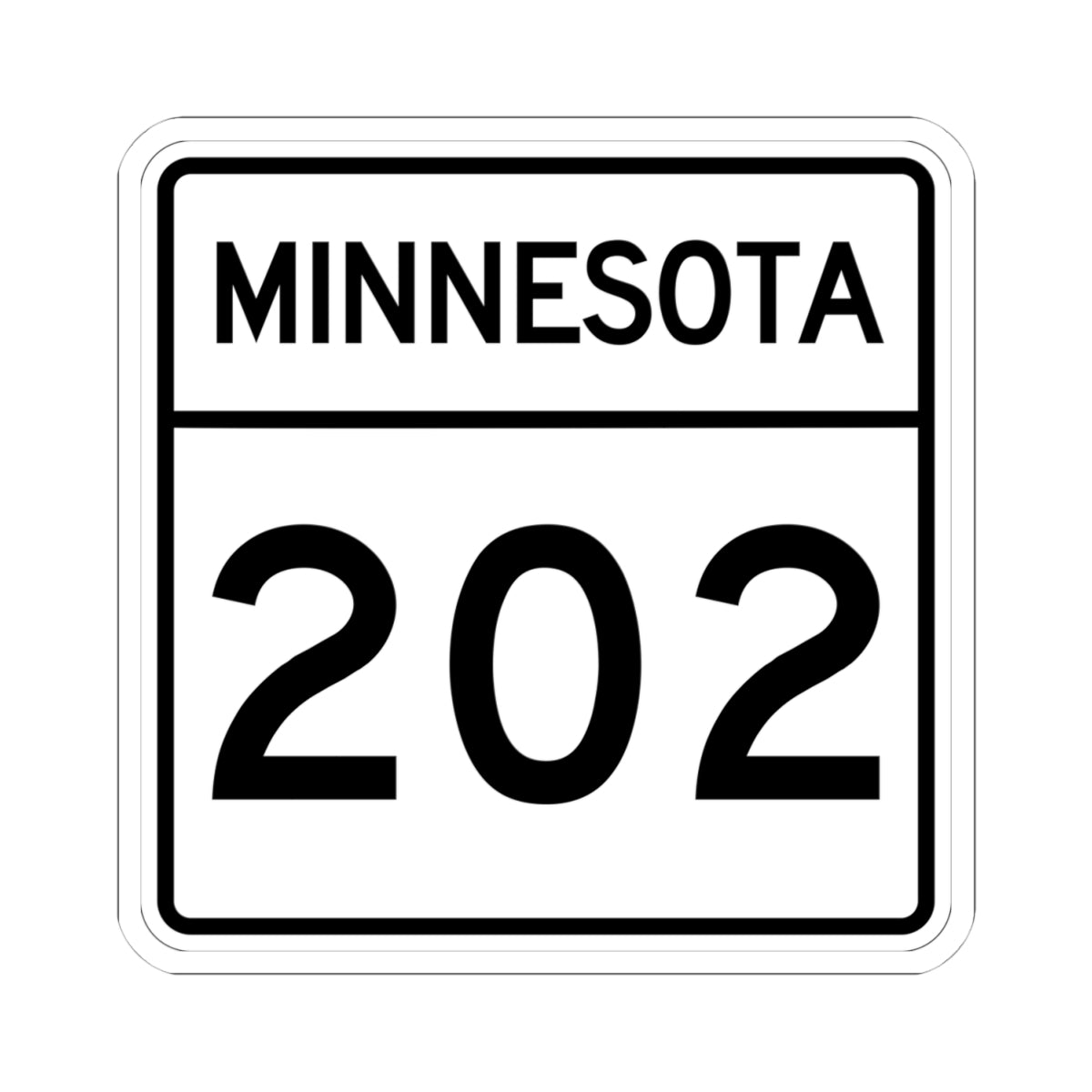 MN-202 1948 (Minnesota) (Road Sign) STICKER Vinyl Kiss-Cut Decal