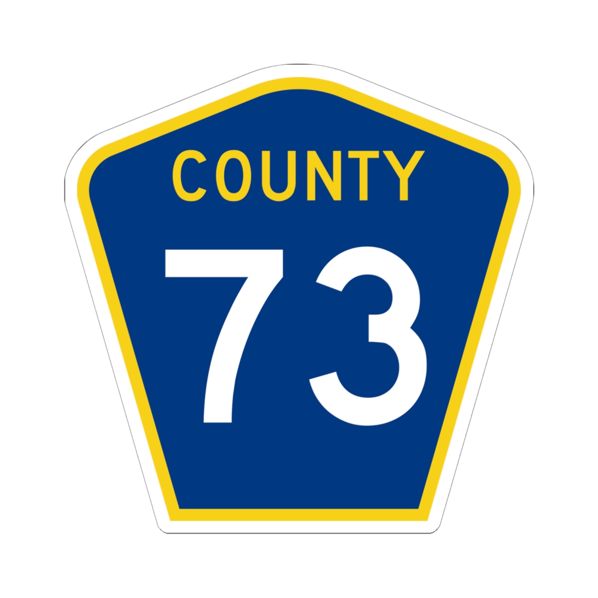 County 73 MN (Minnesota) (Road Sign) STICKER Vinyl Kiss-Cut Decal