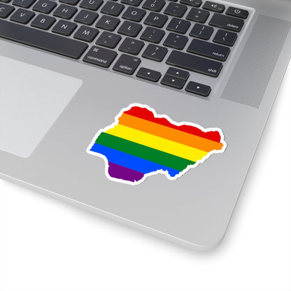 LGBT flag map of Nigeria (Niger) STICKER Vinyl Kiss-Cut Decal