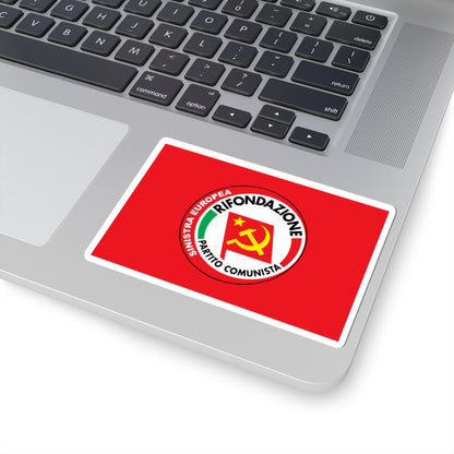 Flag of the Communist Refoundation Party (Italy) STICKER Vinyl Kiss-Cut Decal