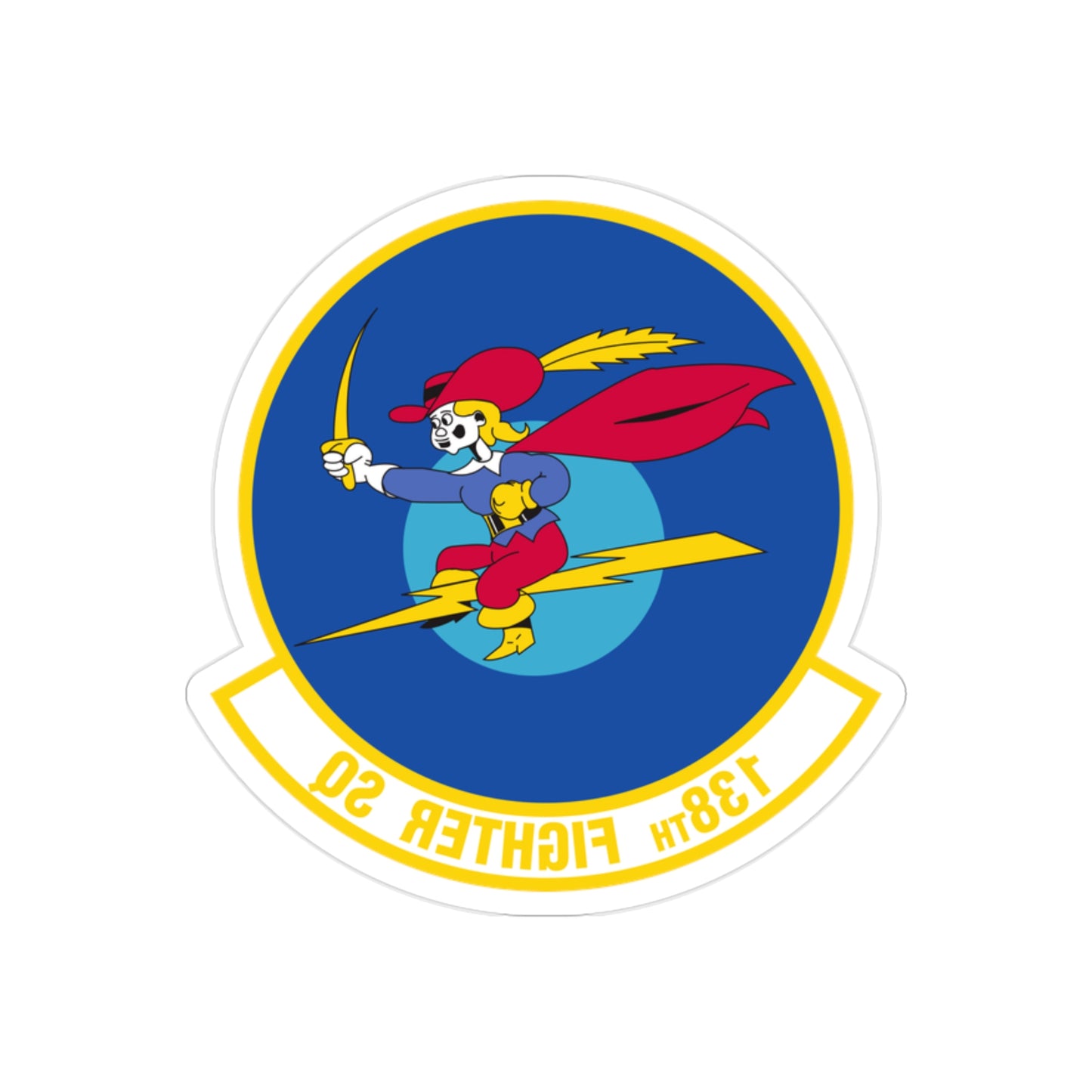 138 Fighter Squadron (U.S. Air Force) REVERSE PRINT Transparent STICKER