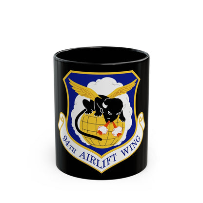 94th Airlift Wing (U.S. Air Force) Black Coffee Mug-11oz-The Sticker Space