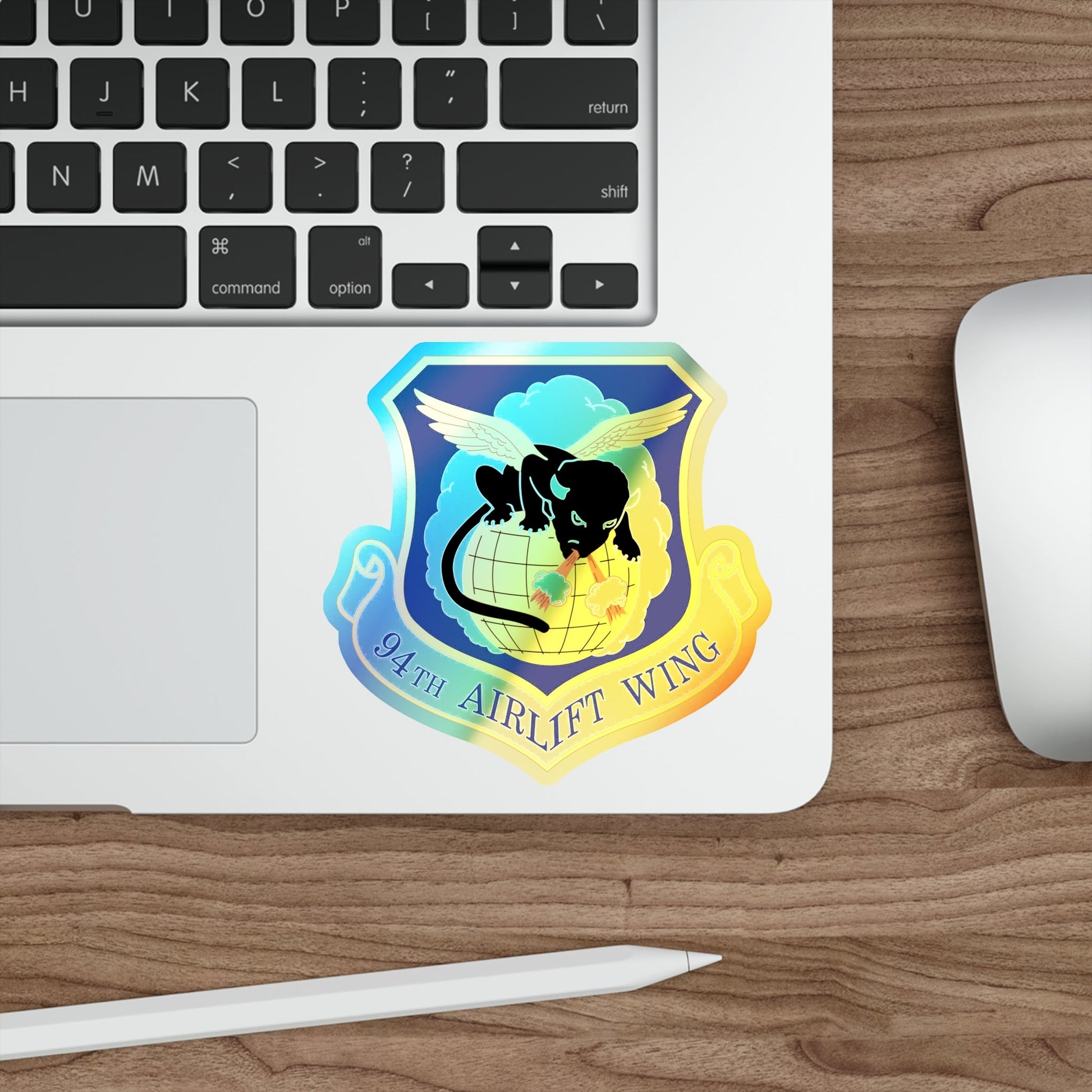 94th Airlift Wing (U.S. Air Force) Holographic STICKER Die-Cut Vinyl Decal-The Sticker Space