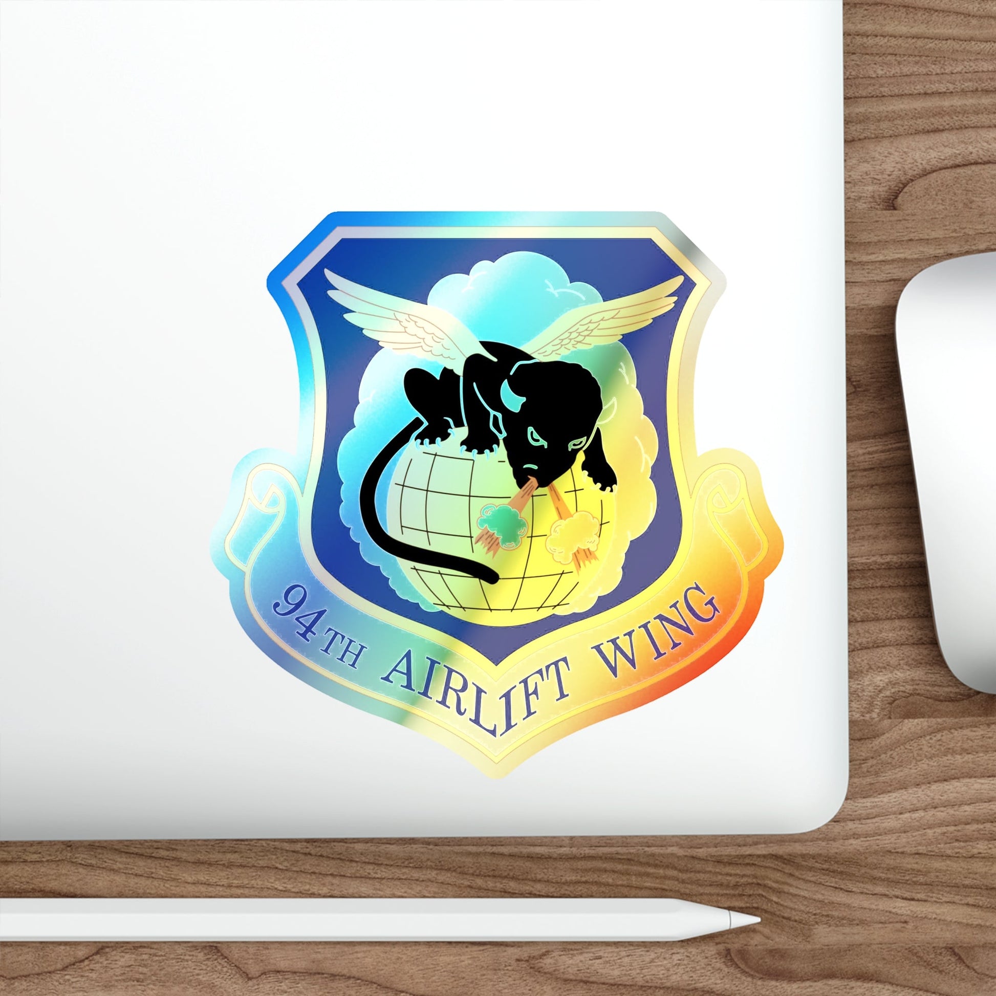 94th Airlift Wing (U.S. Air Force) Holographic STICKER Die-Cut Vinyl Decal-The Sticker Space