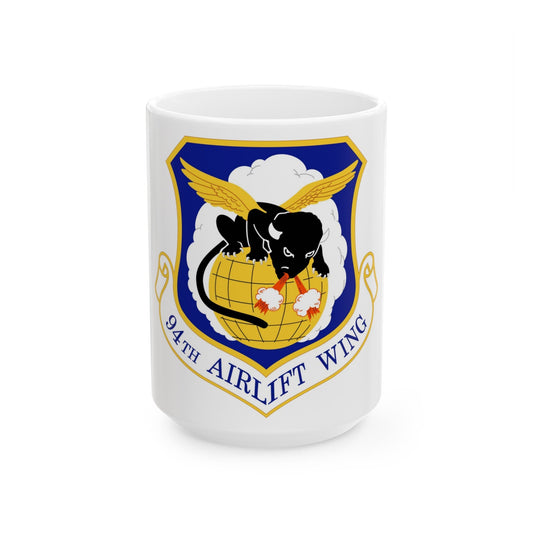 94th Airlift Wing (U.S. Air Force) White Coffee Mug-15oz-The Sticker Space