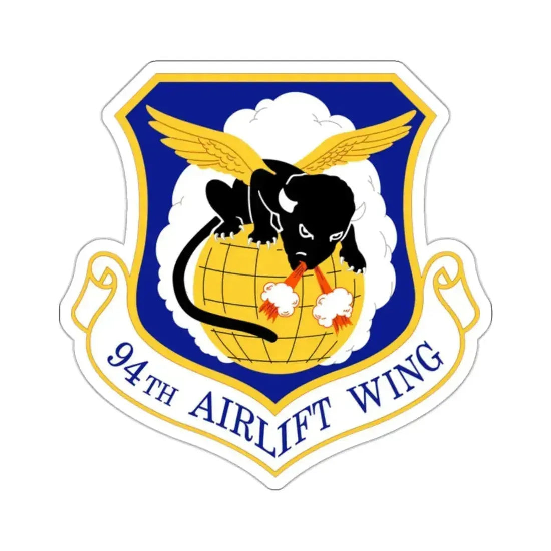 94th Airlift Wing (U.S. Air Force) STICKER Vinyl Kiss-Cut Decal 2 Inch White - The Sticker Space