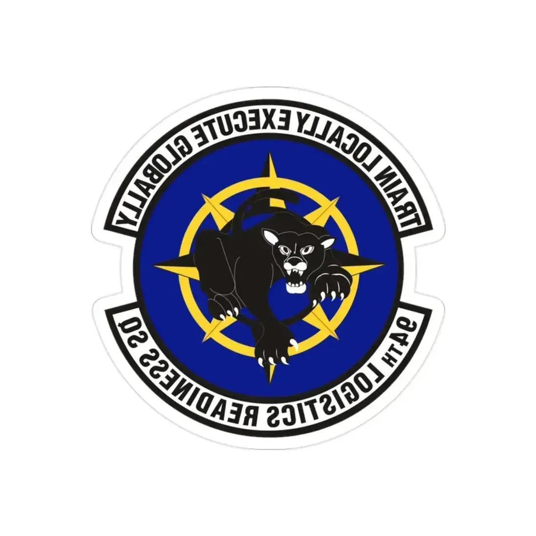 94th Logistics Readiness Squadron (U.S. Air Force) REVERSE PRINT Transparent Die-Cut STICKER 2 Inch Die-Cut Transparent - The Sticker Space
