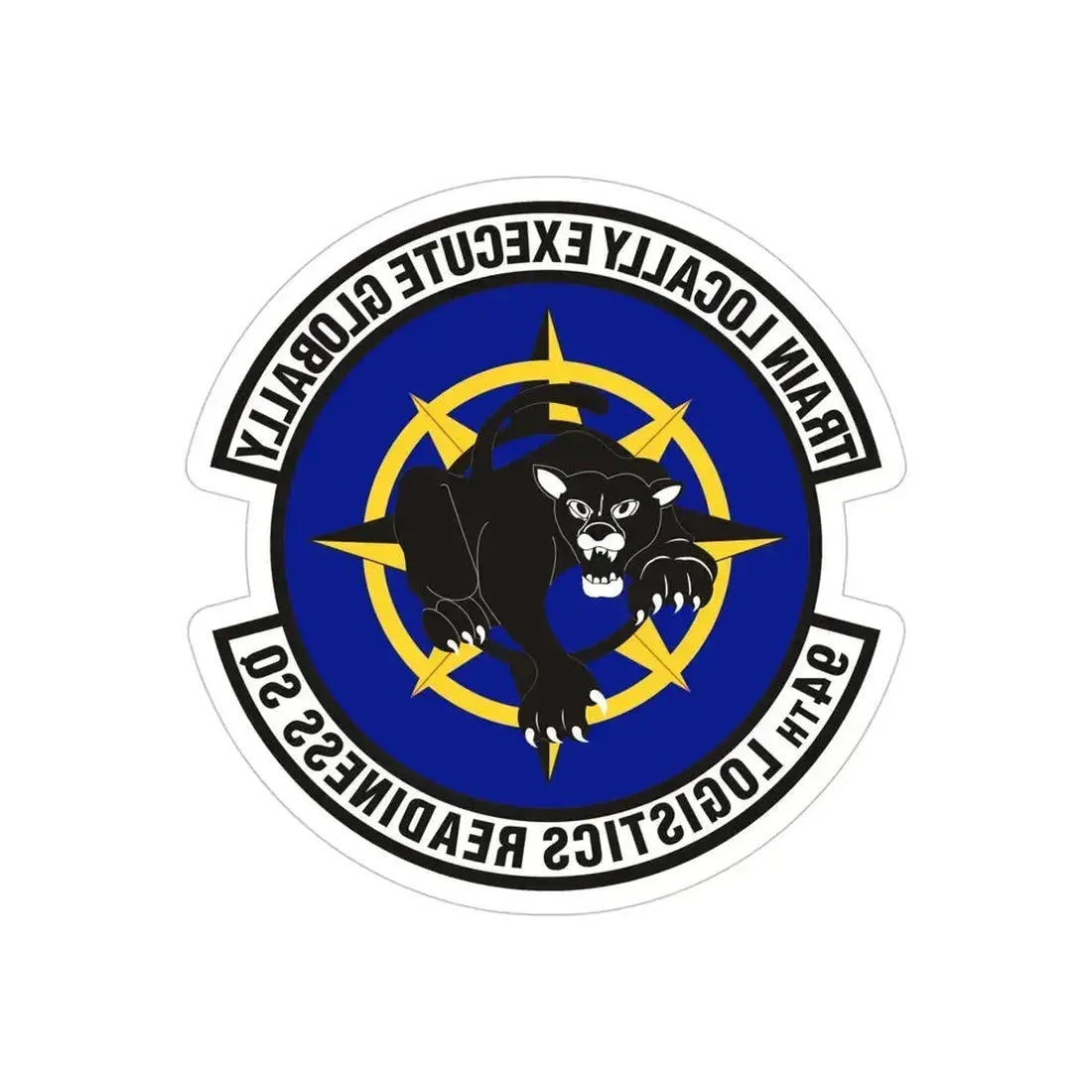 94th Logistics Readiness Squadron (U.S. Air Force) REVERSE PRINT Transparent Die-Cut STICKER 5 Inch Die-Cut Transparent - The Sticker Space