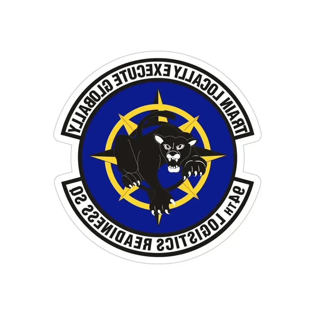 94th Logistics Readiness Squadron (U.S. Air Force) REVERSE PRINT Transparent Die-Cut STICKER 6 Inch Die-Cut Transparent - The Sticker Space