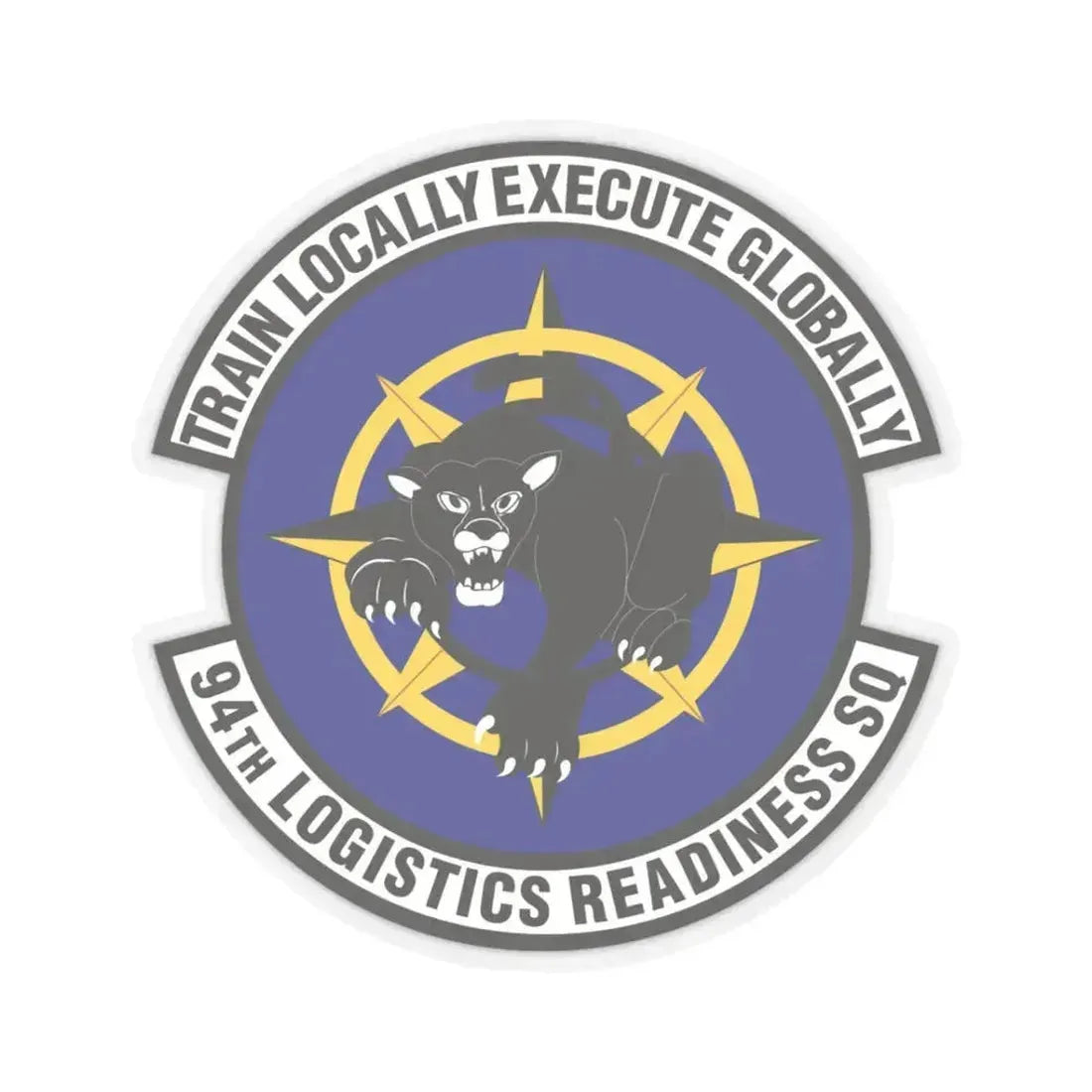 94th Logistics Readiness Squadron (U.S. Air Force) STICKER Vinyl Kiss-Cut Decal 3 Inch Transparent - The Sticker Space