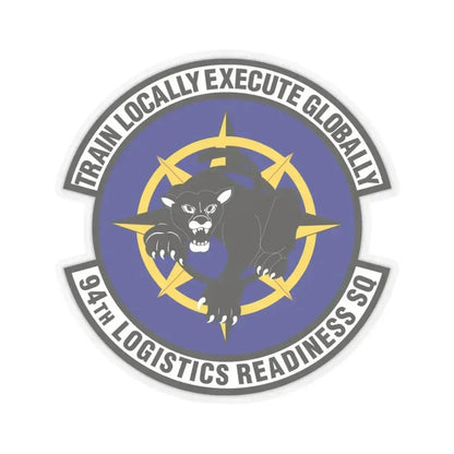 94th Logistics Readiness Squadron (U.S. Air Force) STICKER Vinyl Kiss-Cut Decal 3 Inch Transparent - The Sticker Space