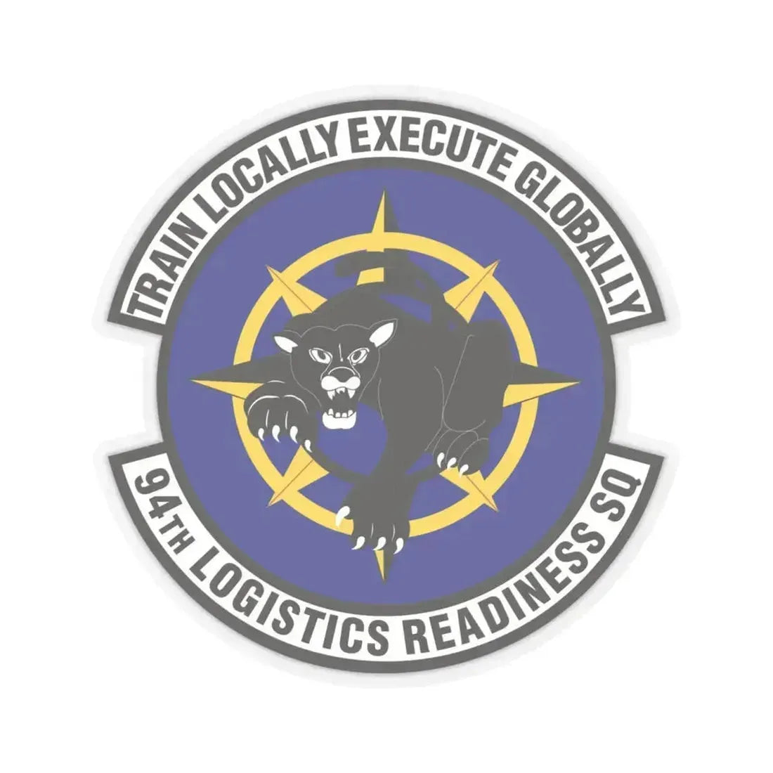 94th Logistics Readiness Squadron (U.S. Air Force) STICKER Vinyl Kiss-Cut Decal 4 Inch Transparent - The Sticker Space