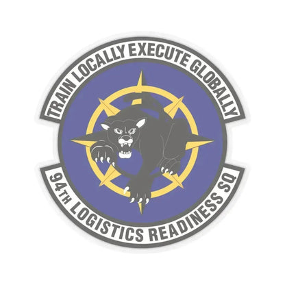 94th Logistics Readiness Squadron (U.S. Air Force) STICKER Vinyl Kiss-Cut Decal 4 Inch Transparent - The Sticker Space