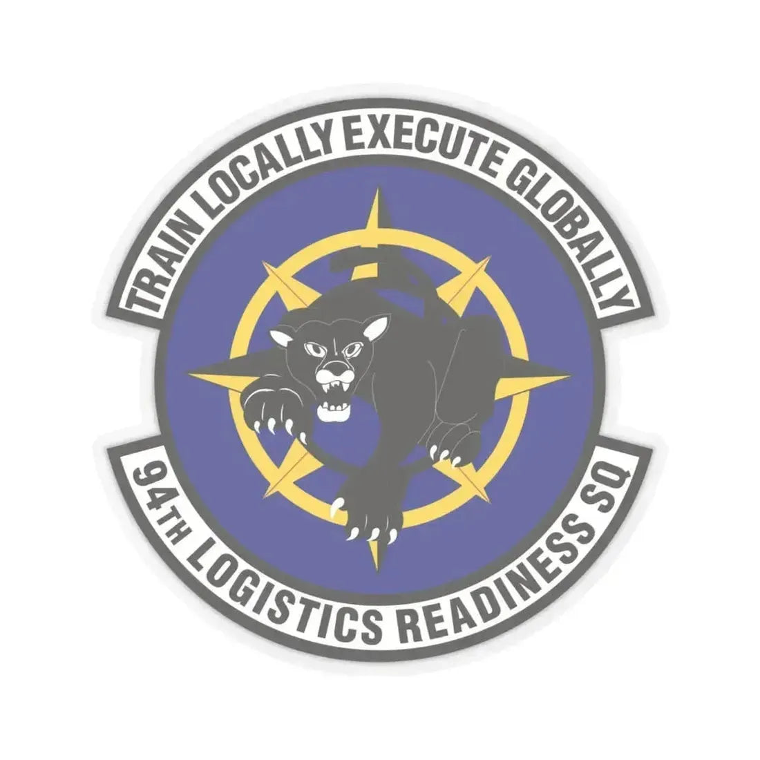 94th Logistics Readiness Squadron (U.S. Air Force) STICKER Vinyl Kiss-Cut Decal 6 Inch Transparent - The Sticker Space