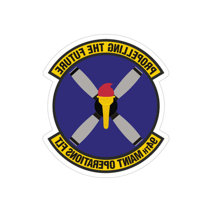 94th Maintenance Operations Flight (U.S. Air Force) REVERSE PRINT Transparent STICKER-4" × 4"-The Sticker Space