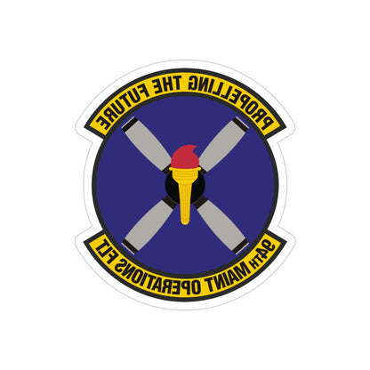 94th Maintenance Operations Flight (U.S. Air Force) REVERSE PRINT Transparent STICKER-5" × 5"-The Sticker Space