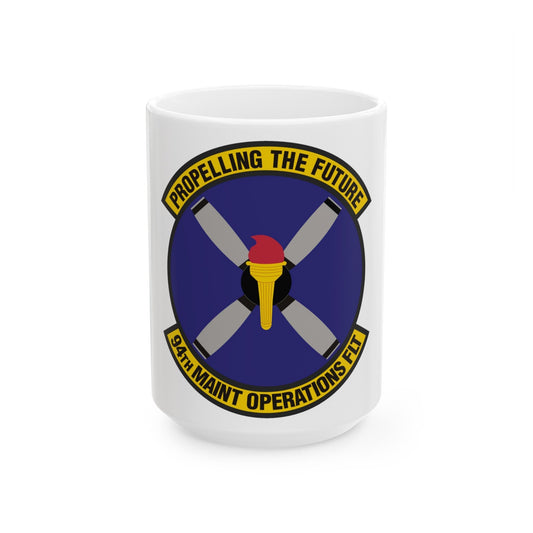 94th Maintenance Operations Flight (U.S. Air Force) White Coffee Mug-15oz-The Sticker Space