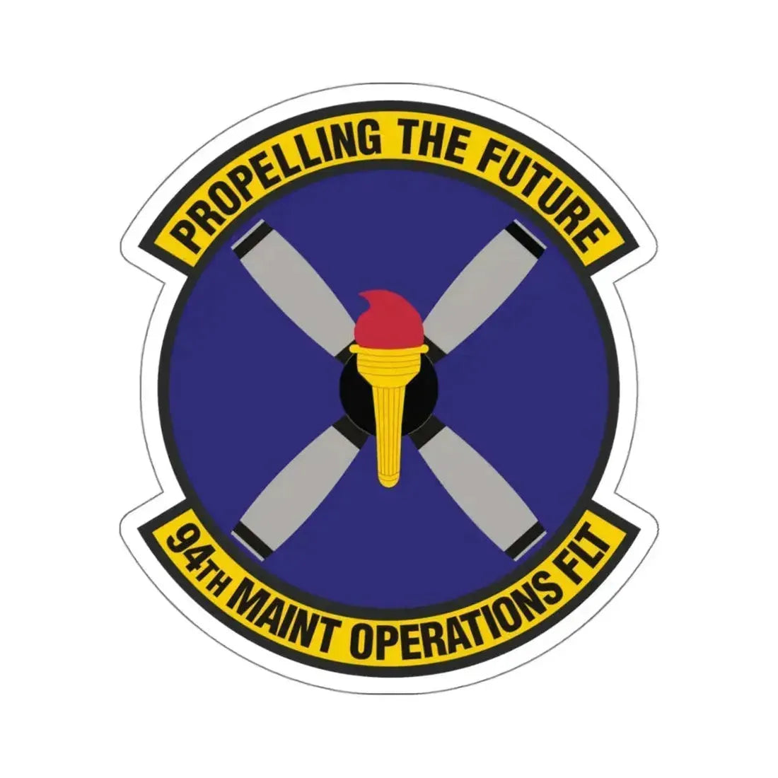 94th Maintenance Operations Flight (U.S. Air Force) STICKER Vinyl Kiss-Cut Decal 4 Inch White - The Sticker Space